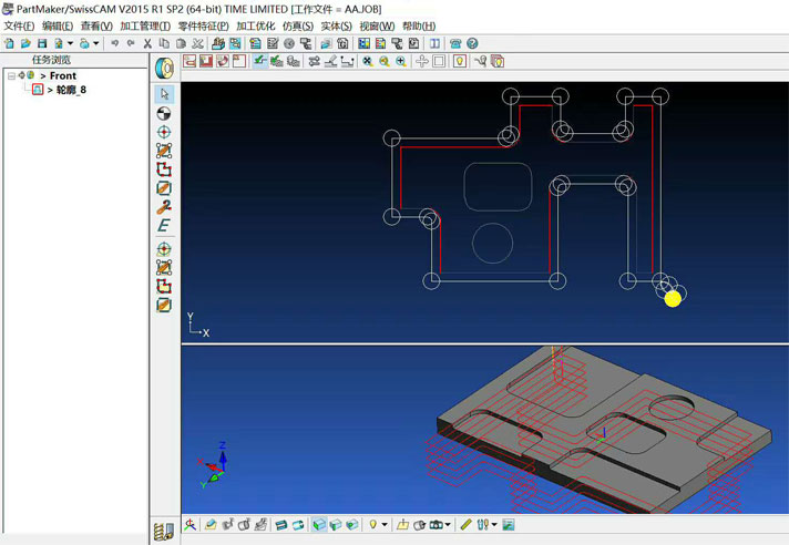 數控走心機編程軟件Partmaker界面